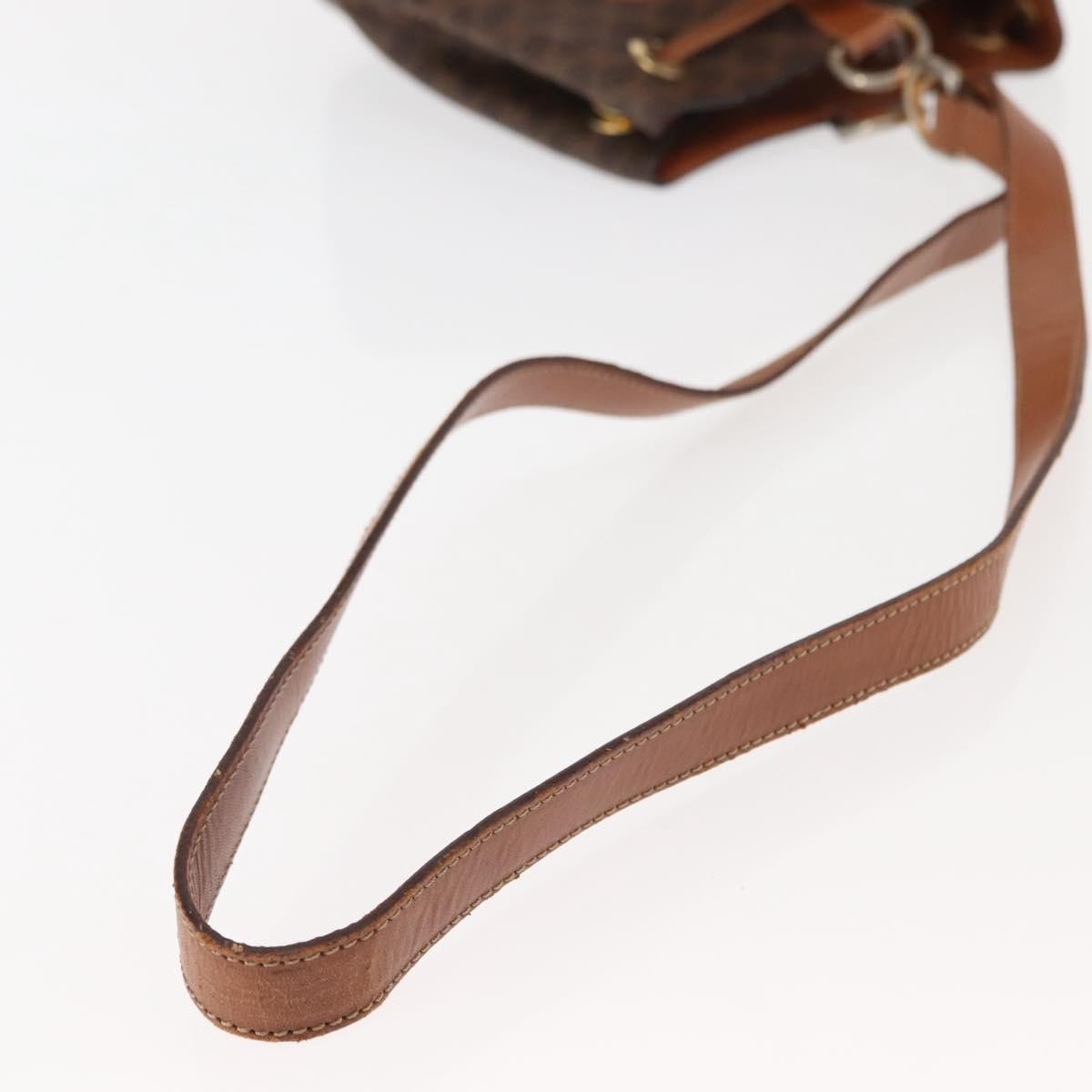 Celine Vintage Macadam Shoulder Bag Canvas, BROWN, PVC, Shoulder bag