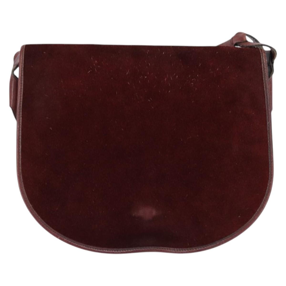 Balenciaga Shoulder Bag Suede, BURGUNDY, SUEDE, Shoulder bag
