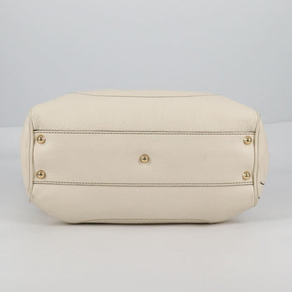Gucci Diana Bamboo Top Handle Tote Leather, WHITE, LEATHER, Tote bag