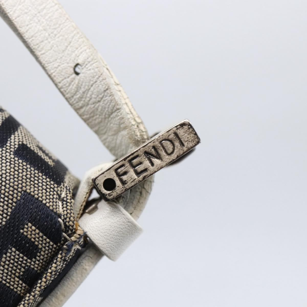 Fendi Baguette Bag Zucchino Canvas, NAVY, CANVAS, Clutche & pouche