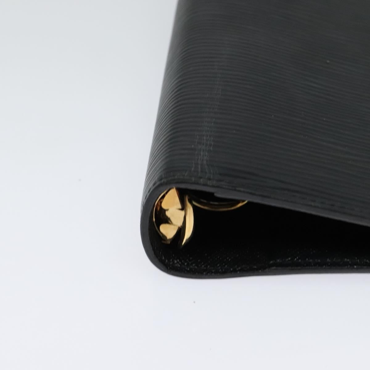 Louis Vuitton Agenda Cover Epi Leather, BLACK, LEATHER, Wallets