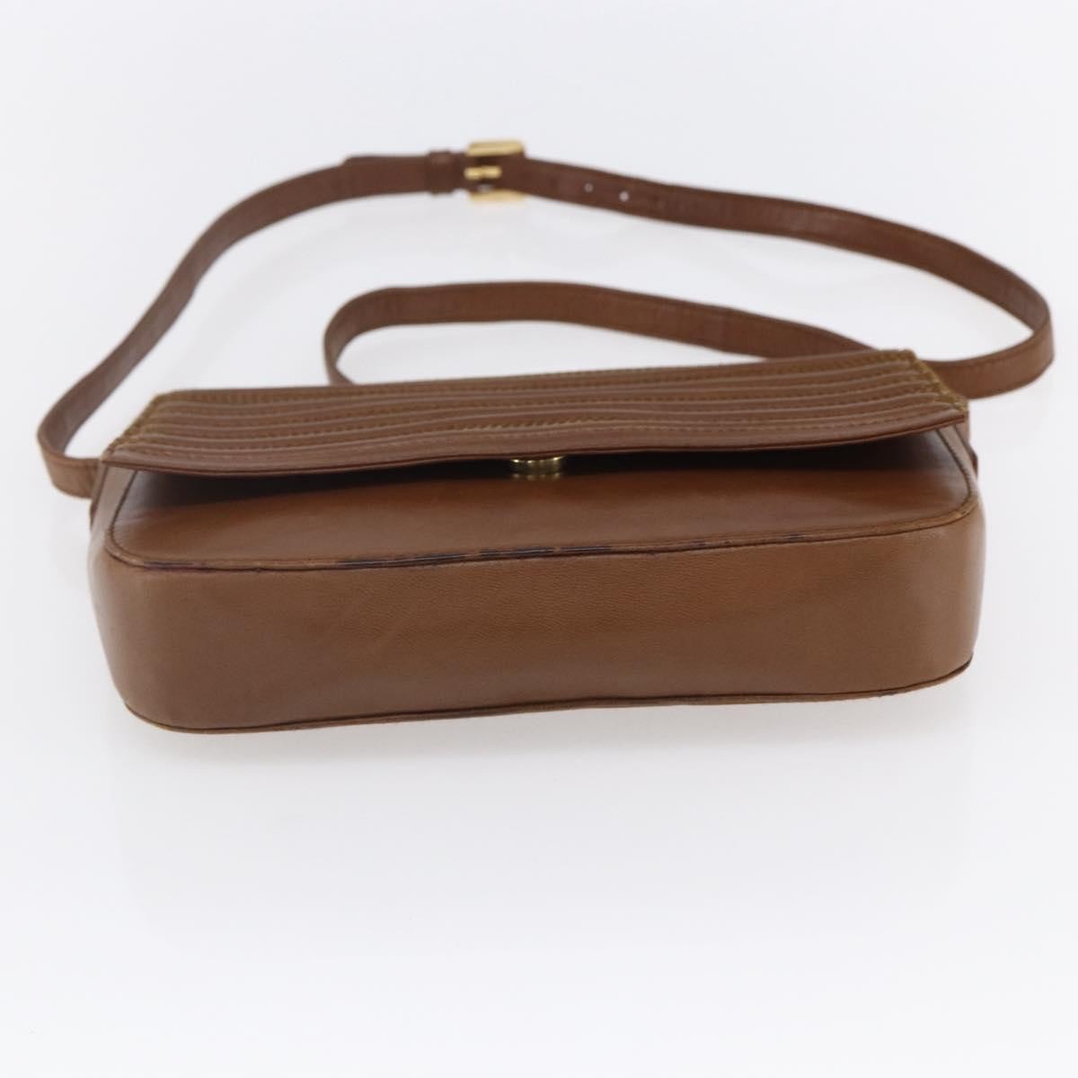 Loewe Flap Messenger Bag Leather, BROWN, LEATHER, Shoulder bag