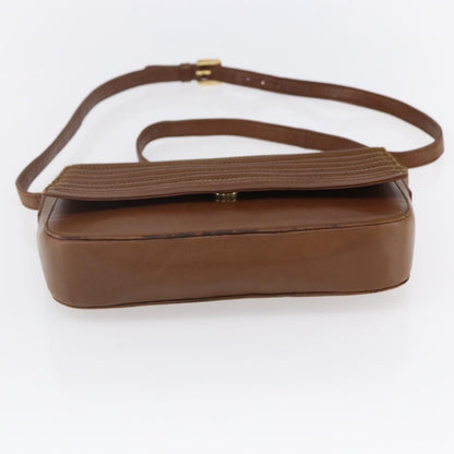 Loewe Flap Messenger Bag Leather, BROWN, LEATHER, Shoulder bag