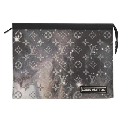 Louis Vuitton Pochette Voyage Monogram Eclipse Canvas, GRAY, CANVAS, Clutche & pouche