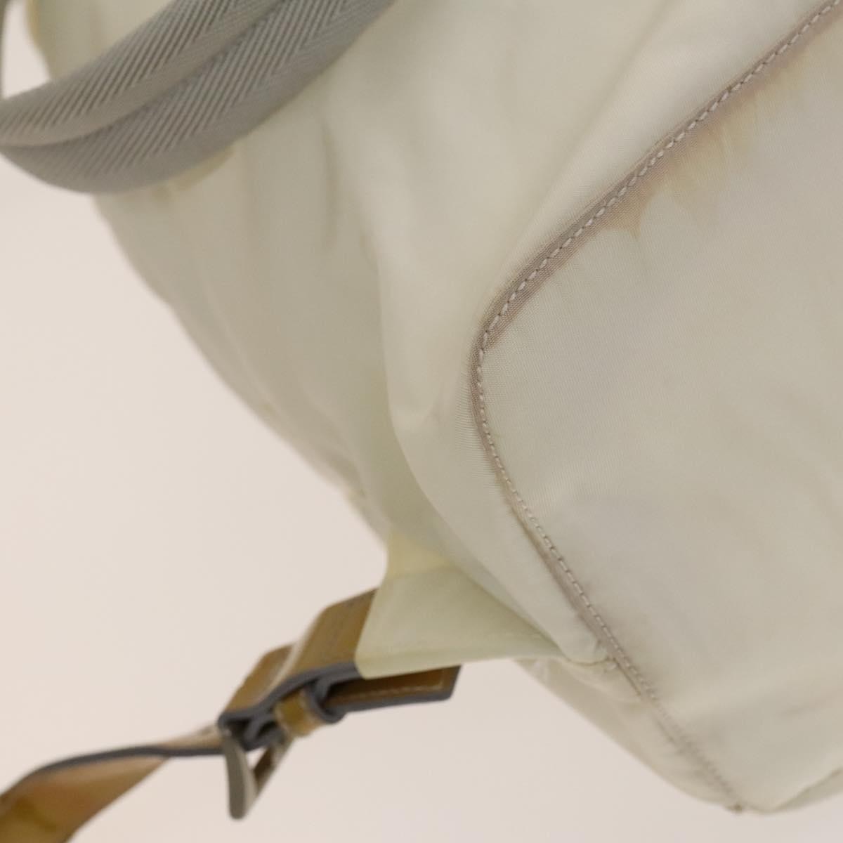 Prada Double Front Pocket Backpack Tessuto, WHITE, NYLON, Backpack