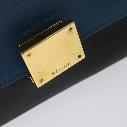 Celine Trapeze Bag Leather, BLUE, LEATHER, Handbag