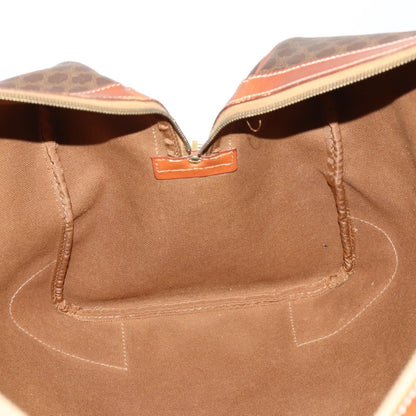 Celine Vintage Macadam Boston bag Canvas and Leather, BROWN, CANVAS, Travel bag