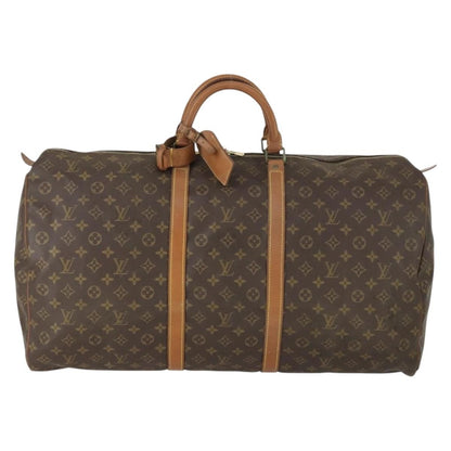 Louis Vuitton Keepall Bag Monogram Canvas, BROWN, CANVAS, Travel bag