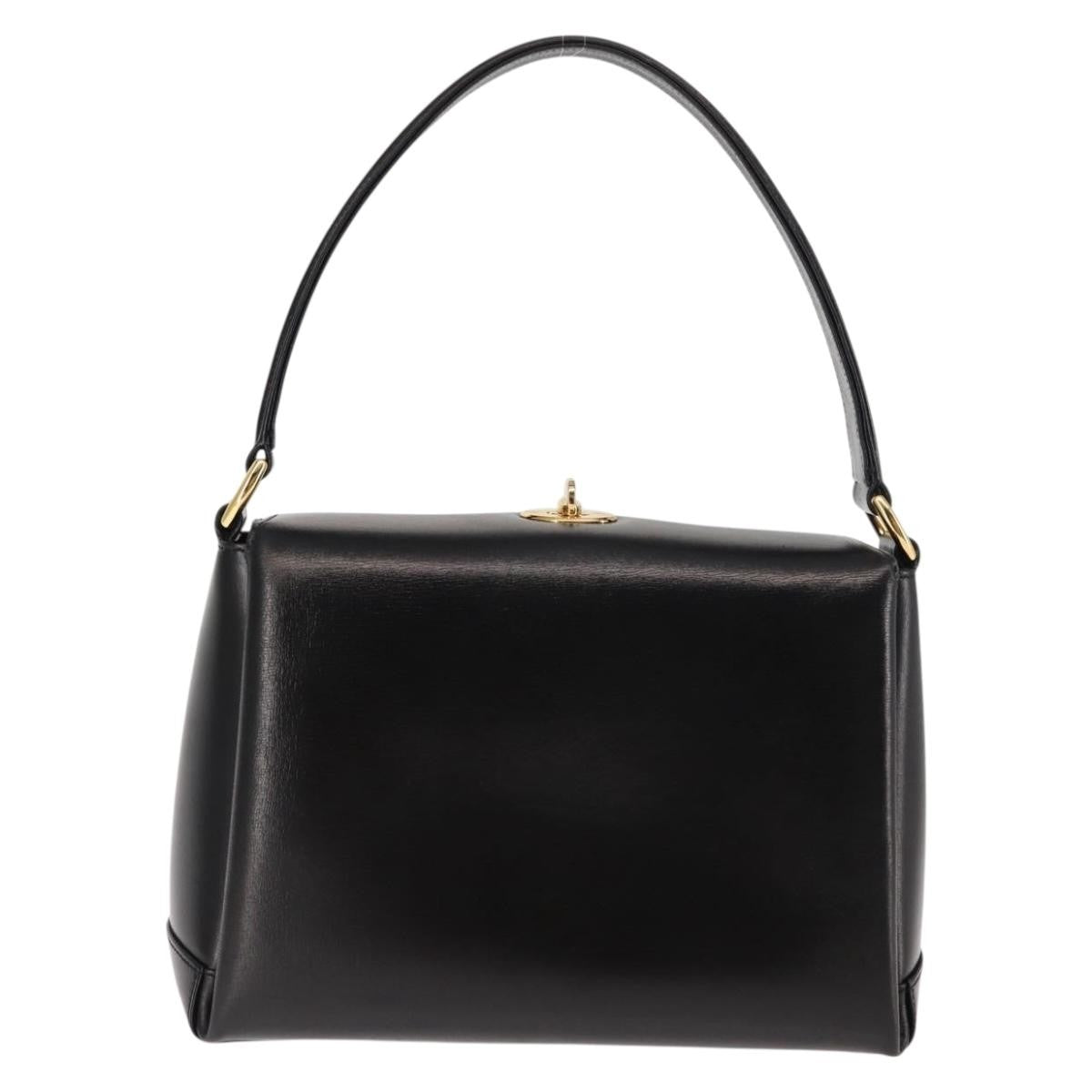 Gucci Vintage Convertible Box Crossbody Bag Leather, BLACK, LEATHER, Handbag