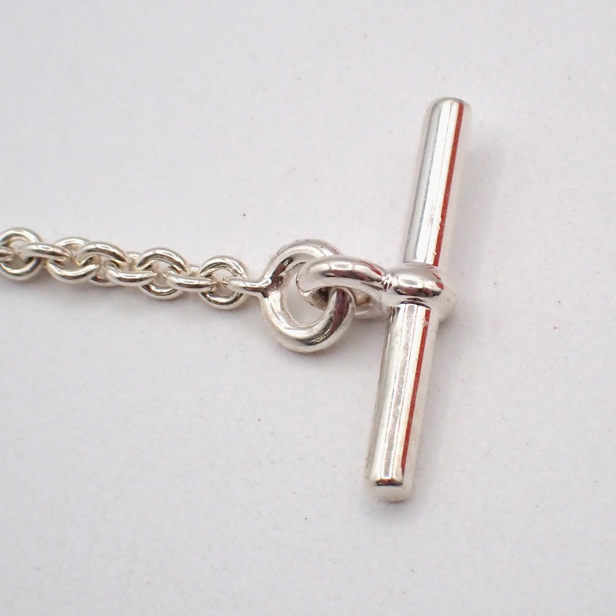 Hermes Cadenas Kelly Pendant Necklace Sterling Silver, SILVER, SILVER, Necklace