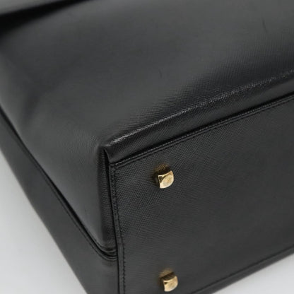 Salvatore Ferragamo Gancini Convertible Top Handle Bag Leather, BLACK, LEATHER, Handbag