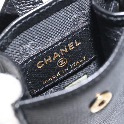 Chanel Cigarette Case Leather, BLACK, LEATHER, Clutche & pouche