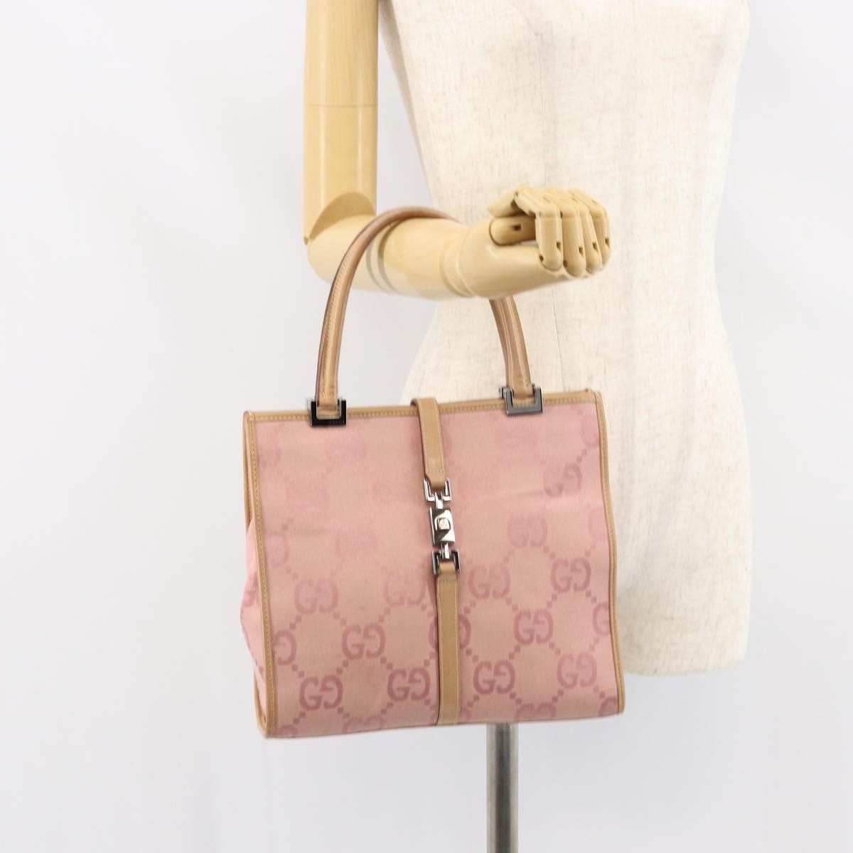 Gucci Vintage Jackie Handbag Canvas, PINK, CANVAS, Handbag