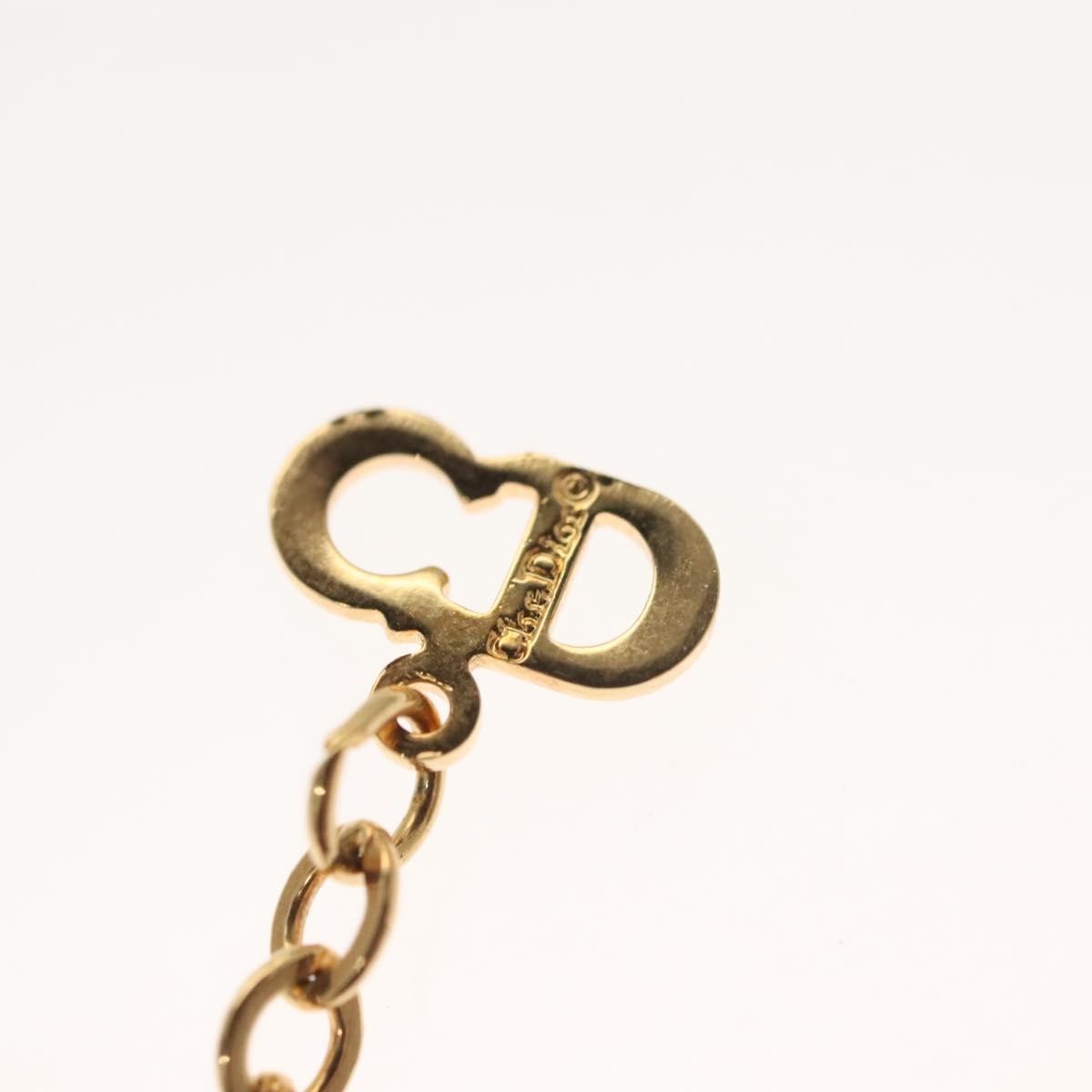 Christian Dior Vintage CD Round Pendant Necklace Metal, GOLD, METAL, Necklace