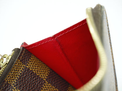 Louis Vuitton Clemence Wallet Damier, BROWN, CANVAS, Wallets