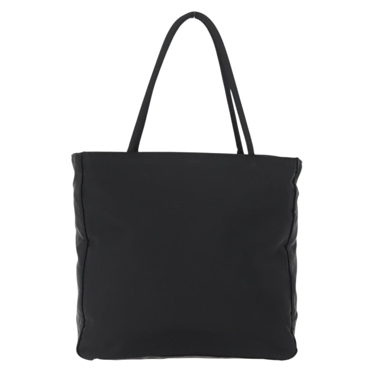 Prada Vintage Zip Tote Tessuto, BLACK, NYLON, Tote bag