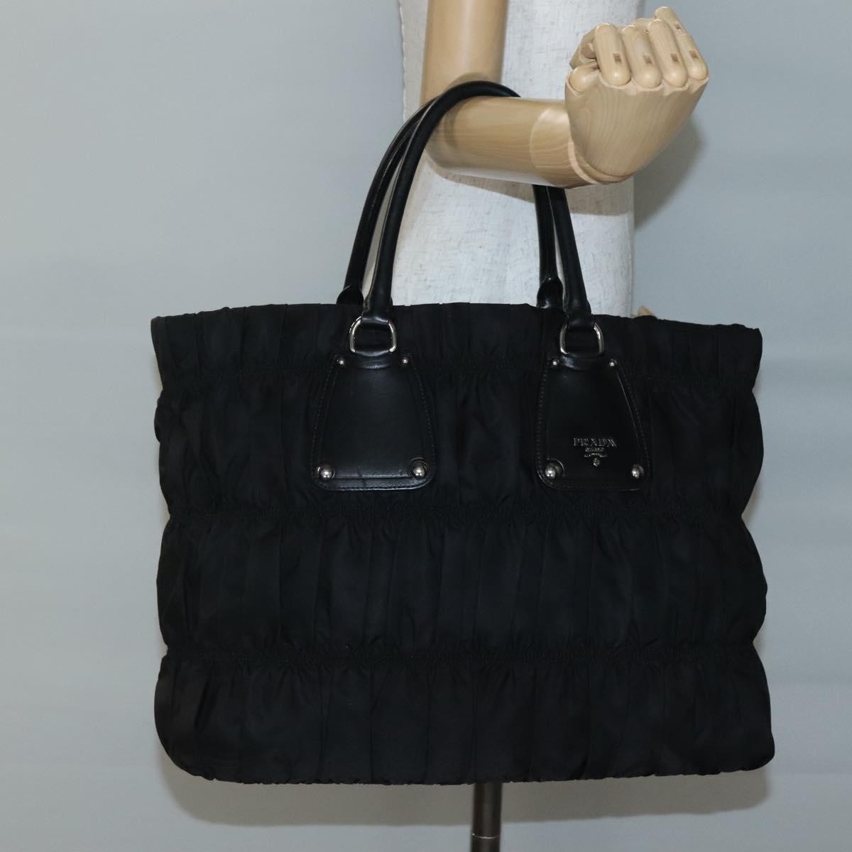 Prada Gaufre Tote Tessuto, BLACK, NYLON, Tote bag