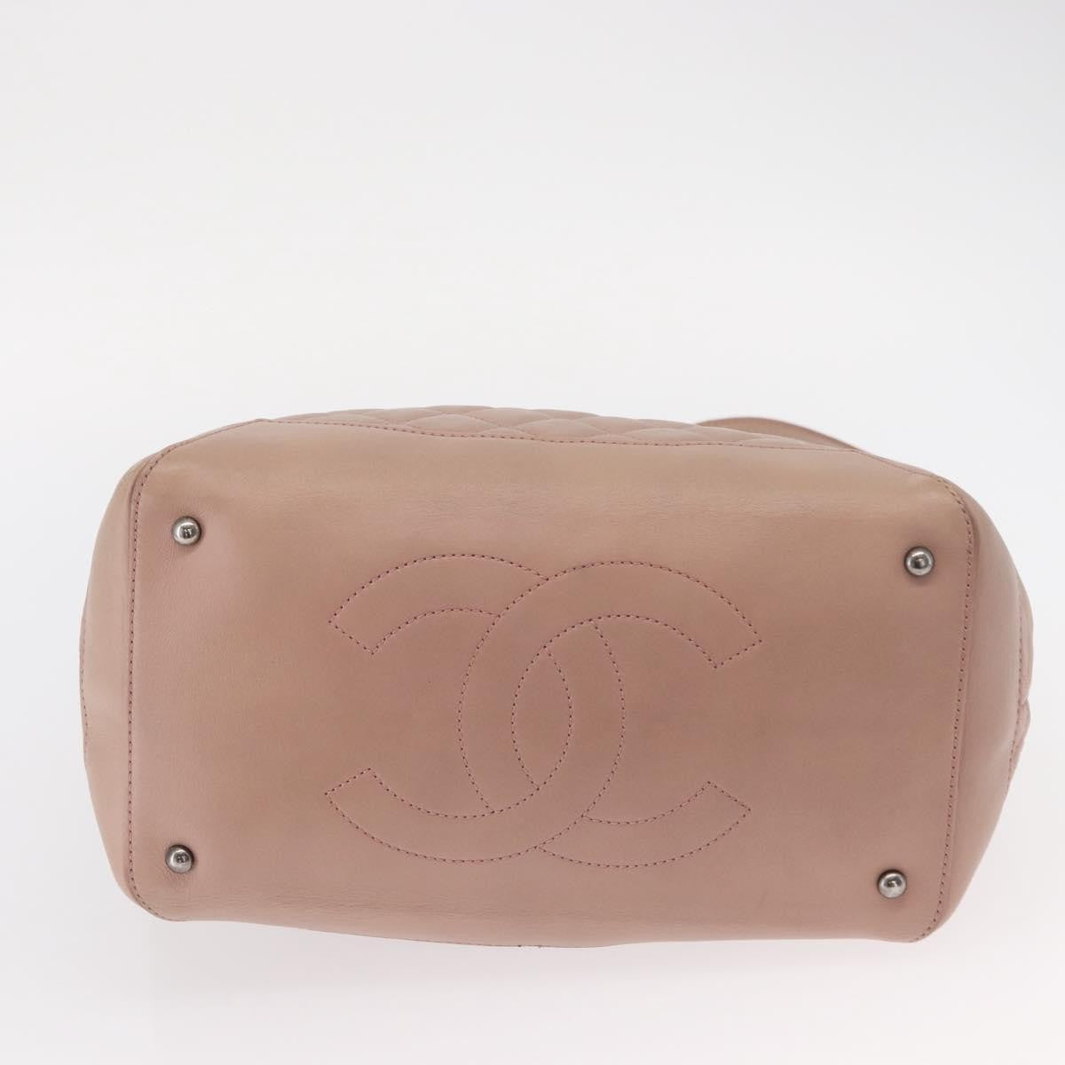 Chanel Easy Shopping Tote Quilted Calfskin, PINK, LEATHER, Tote bag