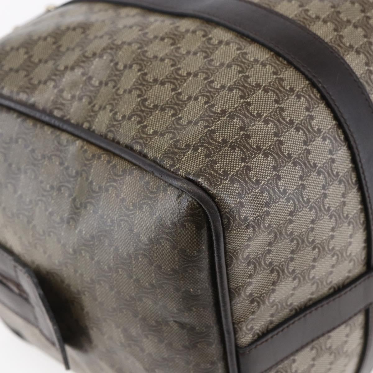 Celine Vintage Duffle Bag Macadam Coated Canvas, BEIGE, CANVAS, Handbag