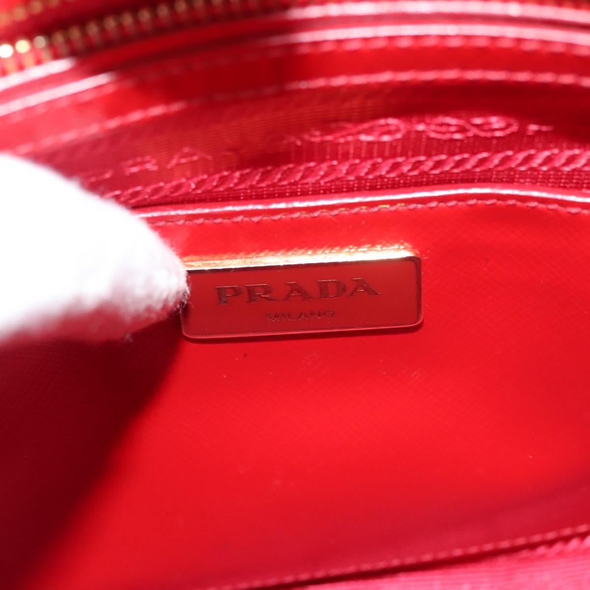 Prada Open Promenade Bag Vernice Saffiano Leather, RED, PATENT_LEATHER, Handbag