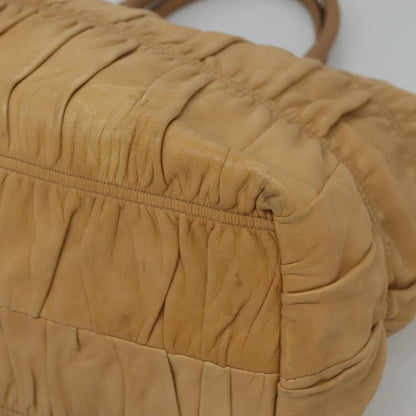 Prada Gaufre Tote Nappa Leather, BEIGE, LEATHER, Tote bag
