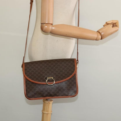 Celine Tricolor Trapeze Bag Leather, BROWN, CANVAS, Handbag