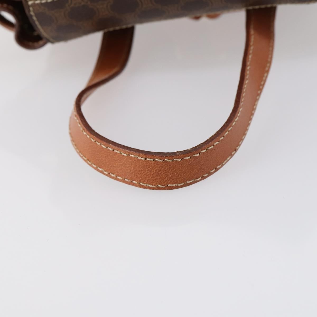 Celine Vintage Macadam Backpack Canvas and Leather, BROWN, CANVAS, Backpack