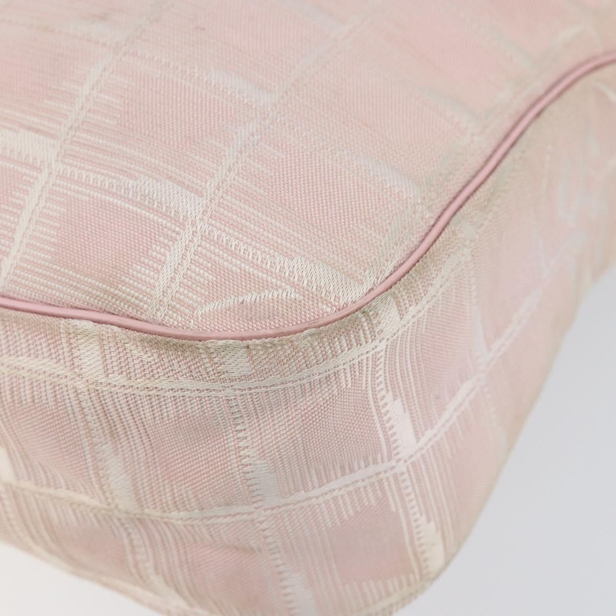 Chanel Travel Line Zip Hobo Nylon, PINK, NYLON, Shoulder bag