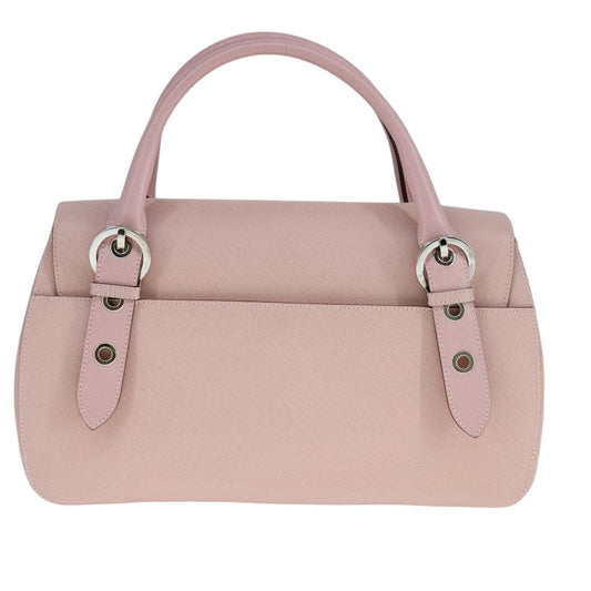 Salvatore Ferragamo Gancini handbag Leather, PINK, LEATHER, Handbag