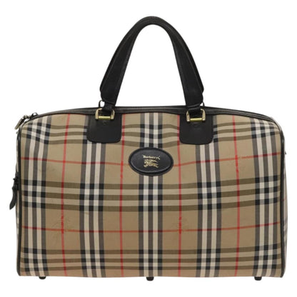 Burberry Nova check boston bag Canvas, BEIGE, CANVAS, Travel bag