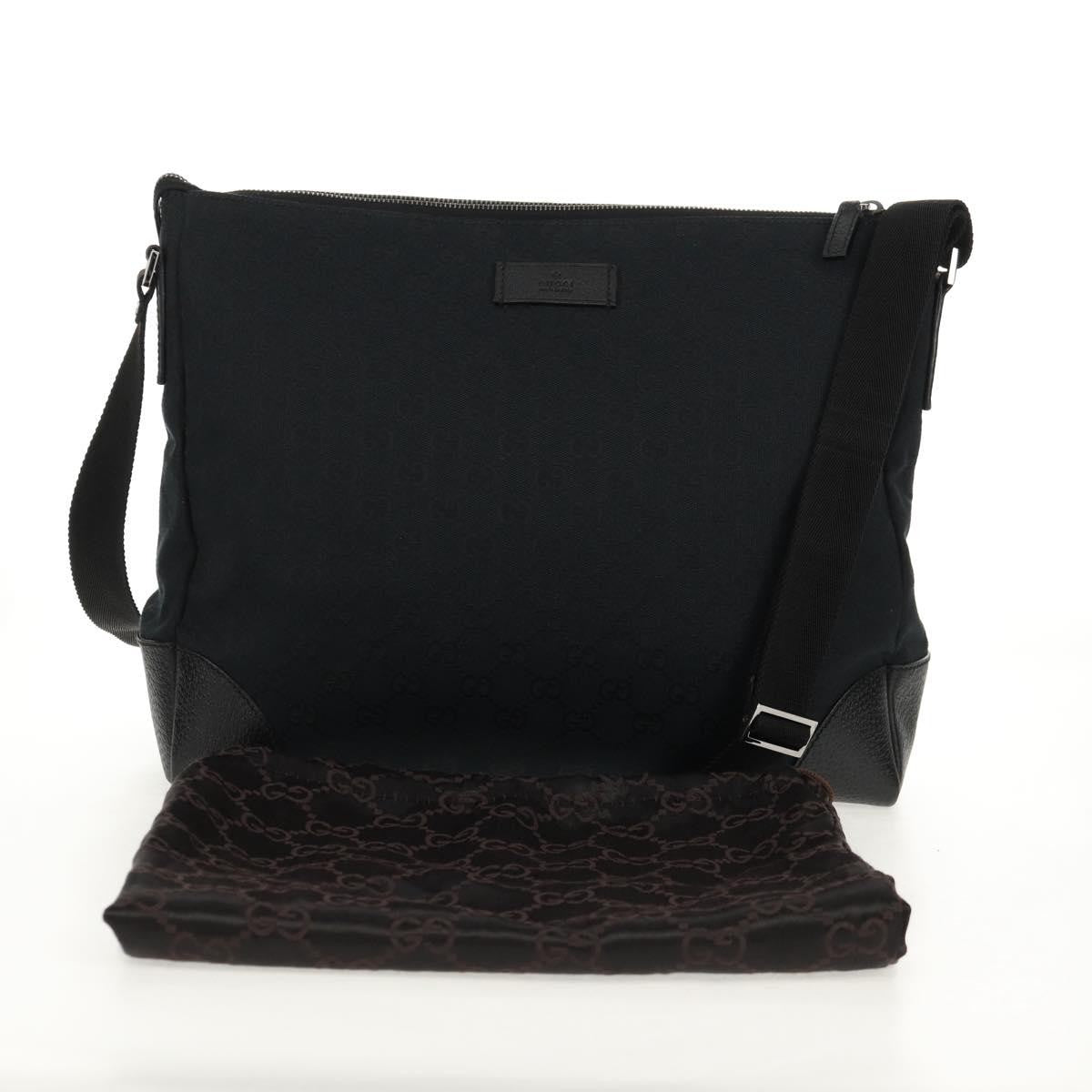 Gucci Original Messenger GG Canvas, BLACK, CANVAS, Shoulder bag