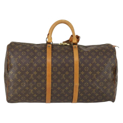 Louis Vuitton Keepall Bag Monogram Canvas, BROWN, CANVAS, Travel bag