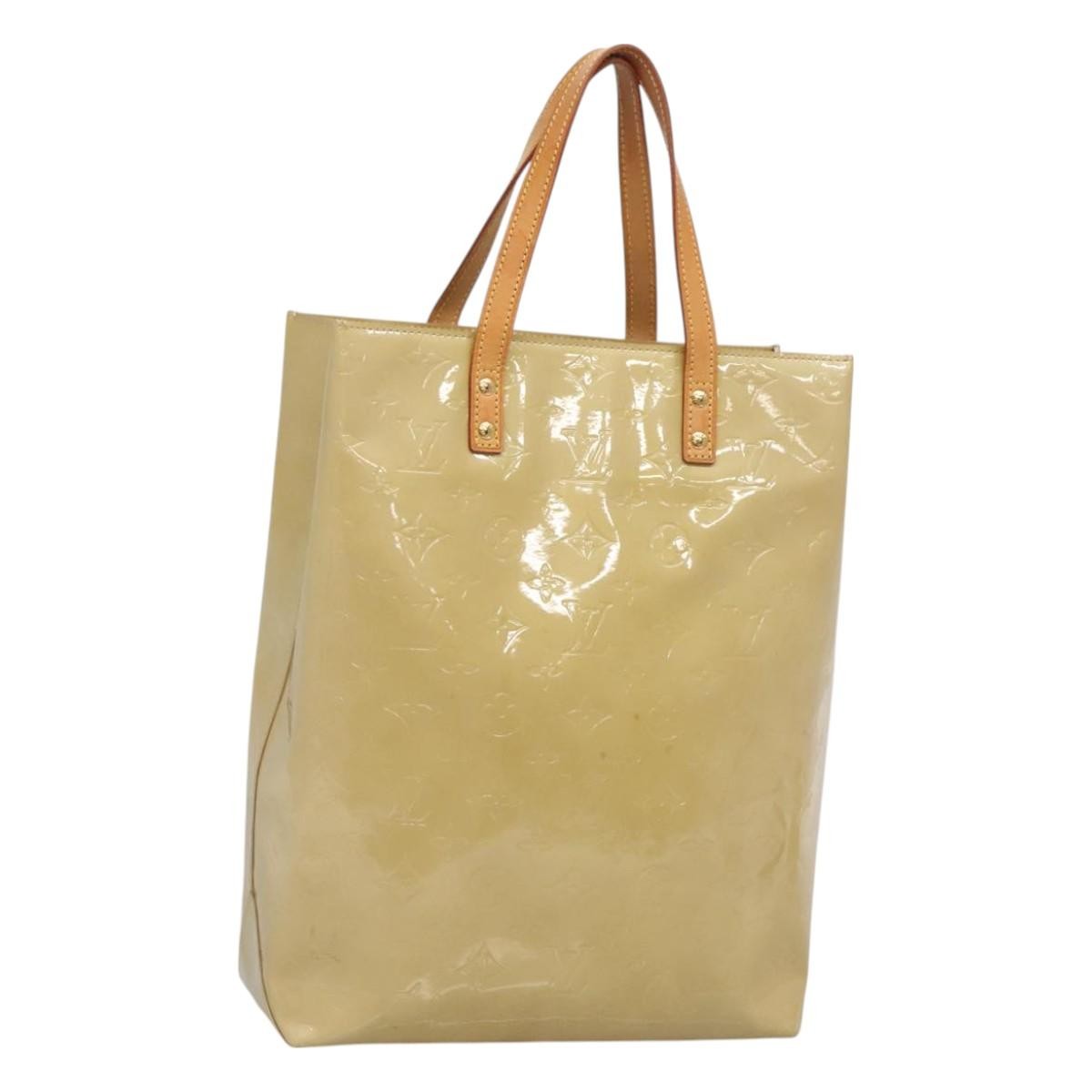 Louis Vuitton Reade Handbag Monogram Vernis, Beige, Patent Leather, Handbag