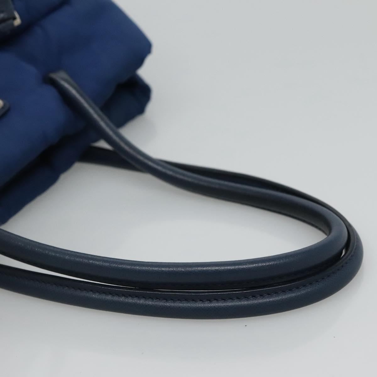 Prada Bomber Tote Tessuto, BLUE, NYLON, Tote bag
