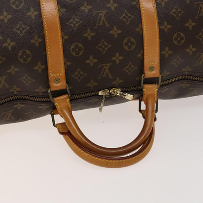 Louis Vuitton Keepall Bag Monogram Canvas, BROWN, CANVAS, Travel bag