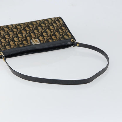 Christian Dior Vintage Trotter Shoulder Bag Canvas, NAVY, CANVAS, Shoulder bag