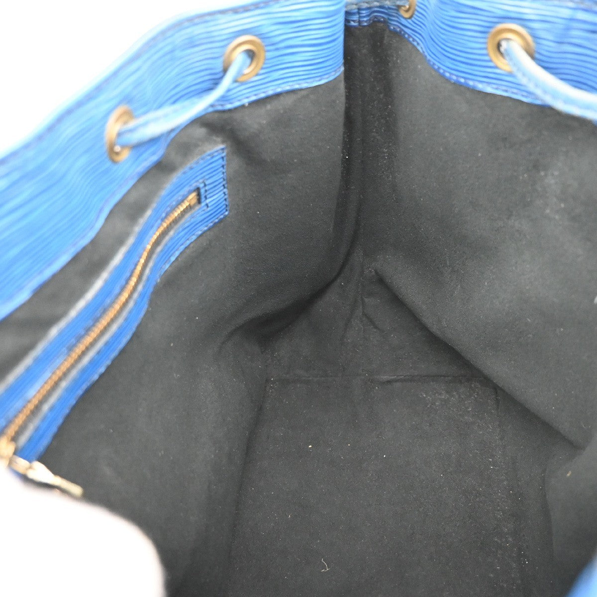 Louis Vuitton Petit Noe Handbag Epi Leather, BLUE, LEATHER, Shoulder bag