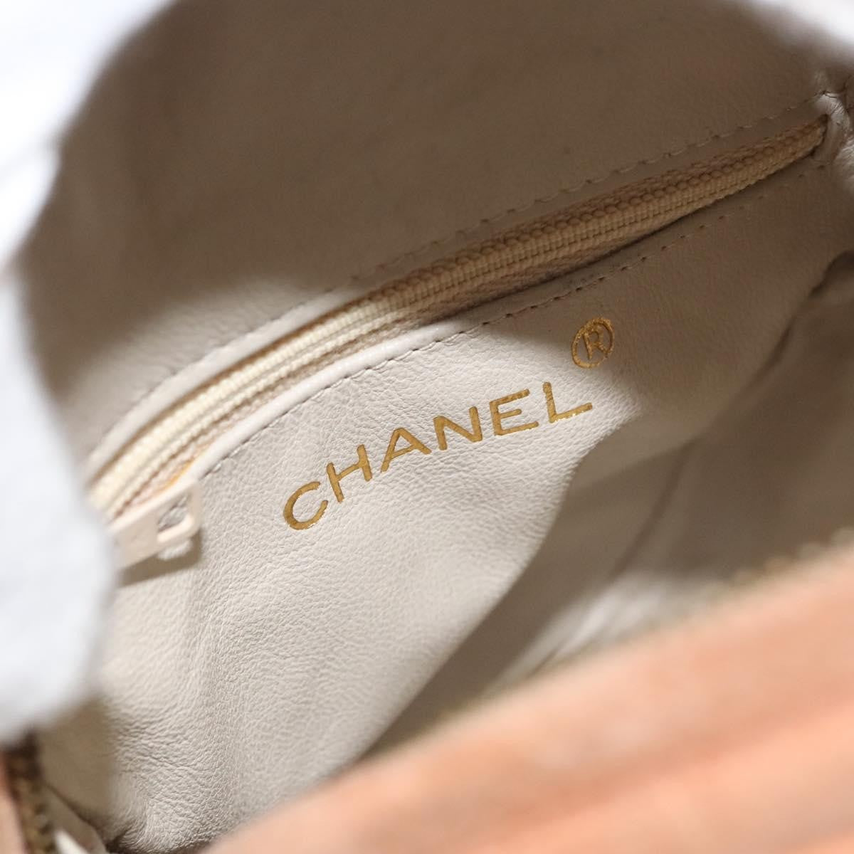 Chanel Coco Charm Wristlet Pouch Multicolor Canvas, ORANGE, SUEDE, Clutche & pouche