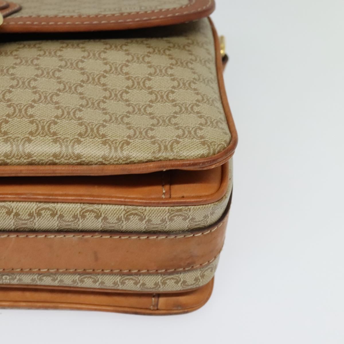 Celine Macadam Shoulder Bag PVC Leather, BEIGE, CANVAS, Shoulder bag