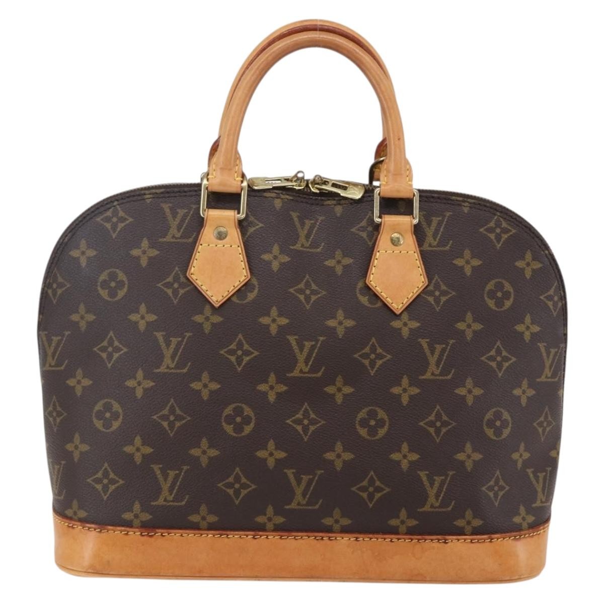 Louis Vuitton Alma Handbag Monogram Canvas, BROWN, CANVAS, Handbag