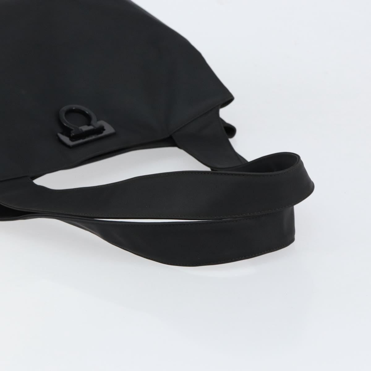 Salvatore Ferragamo Gancini Tote Nylon, BLACK, NYLON, Tote bag