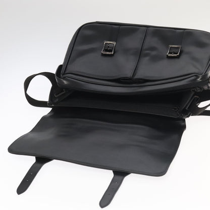 Versace Messenger Bag Leather, BLACK, LEATHER, Shoulder bag