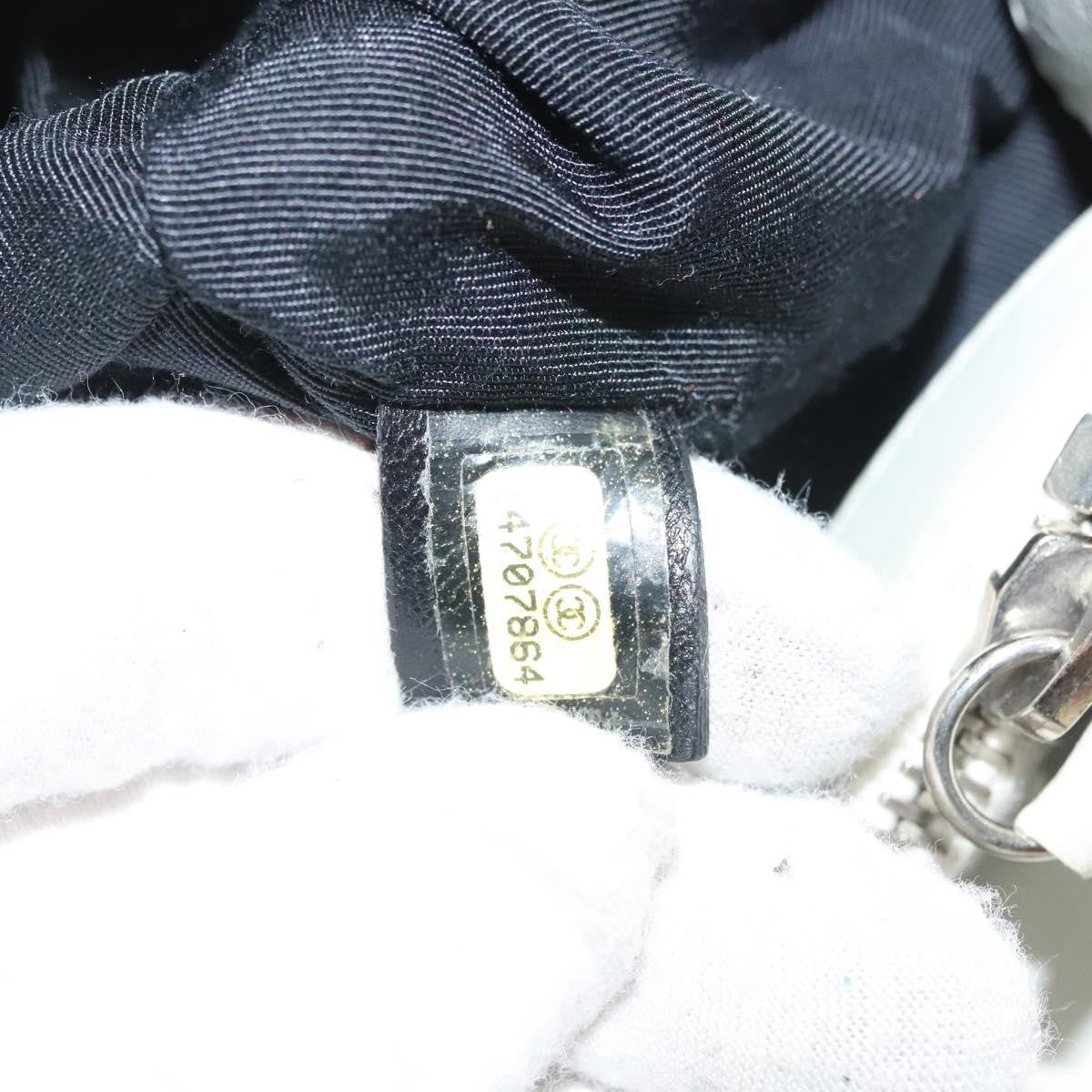 Chanel Chain Me Tote Quilted Calfskin, WHITE, LEATHER, Tote bag