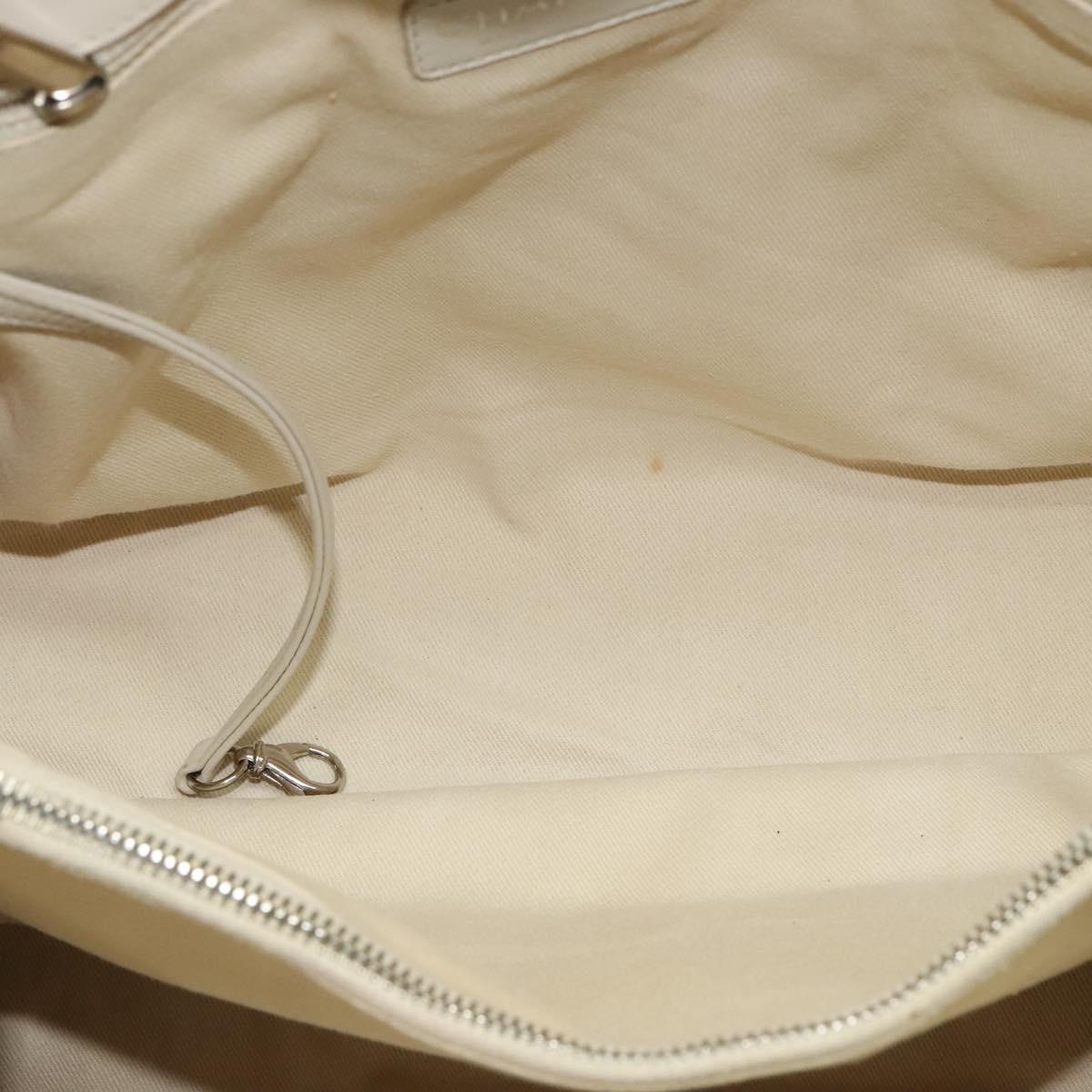 Chanel Deauville Tote Perforated leather, WHITE, LEATHER, Tote bag