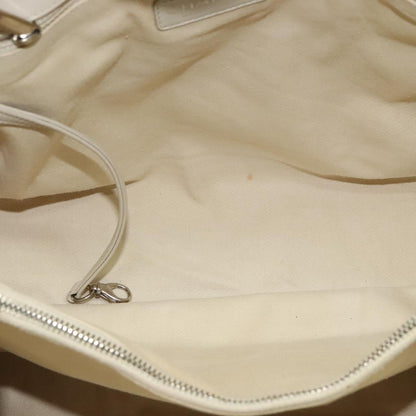 Chanel Deauville Tote Perforated leather, WHITE, LEATHER, Tote bag