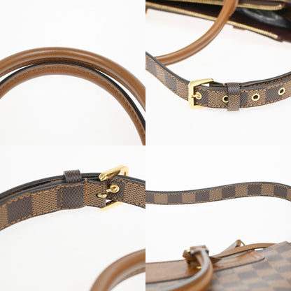 Louis Vuitton Greenwich Bag Damier, BROWN, LEATHER, Handbag