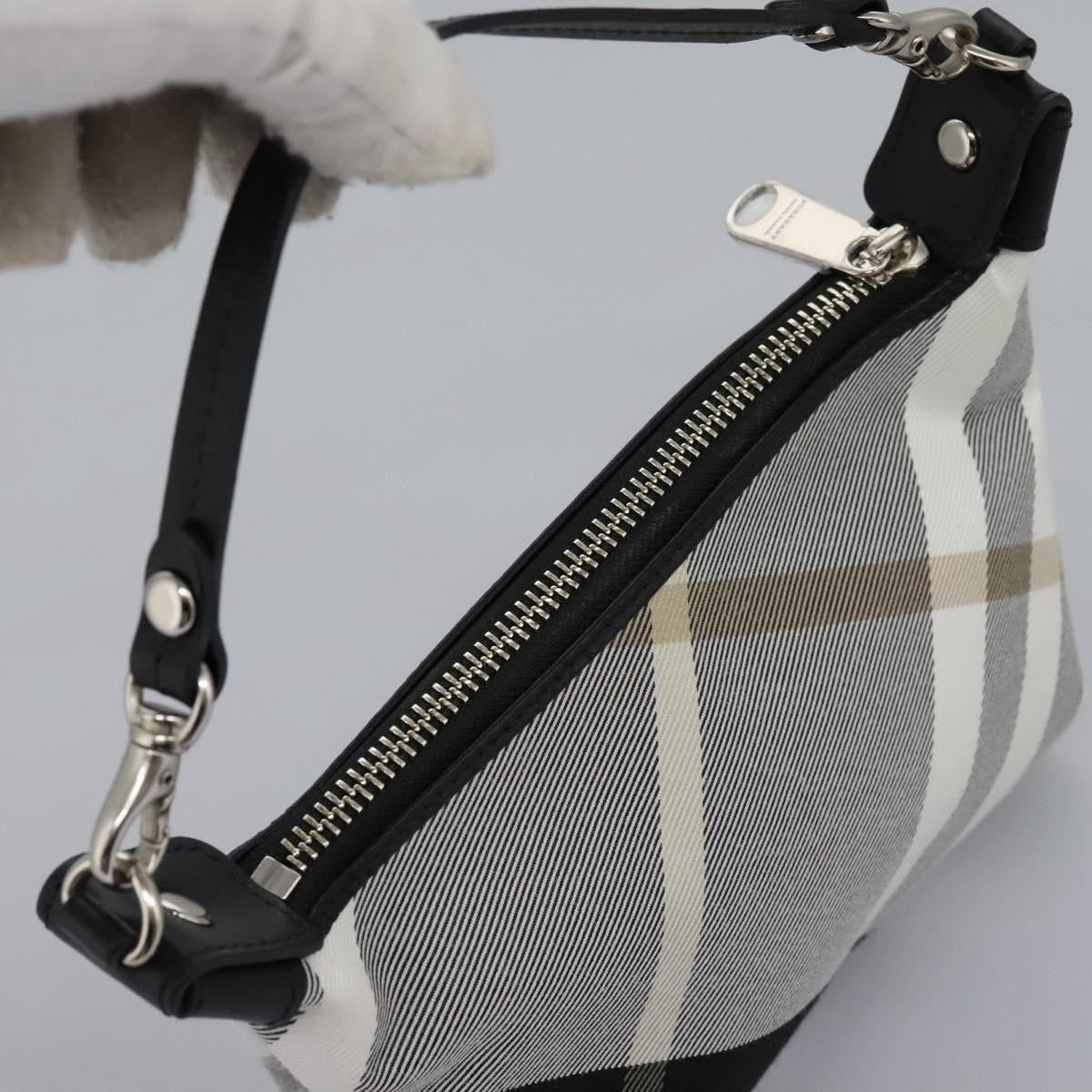 Burberry Nova check Pochette Nylon, GRAY, CANVAS, Clutche & pouche