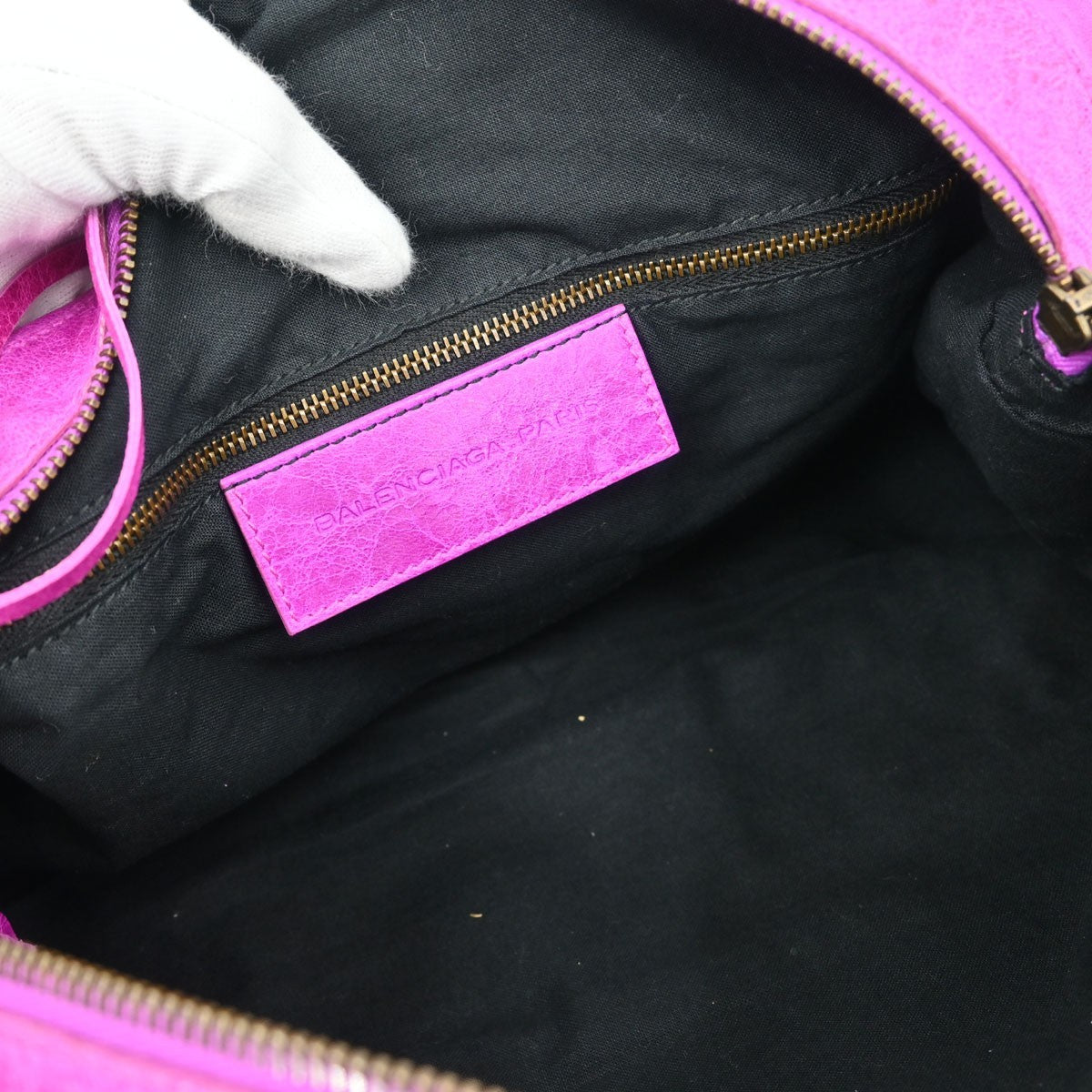 Balenciaga Twiggy Classic Studs Bag Leather, PURPLE, LEATHER, Handbag