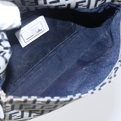 Fendi Baguette Bag Zucchino Canvas, NAVY, CANVAS, Clutche & pouche