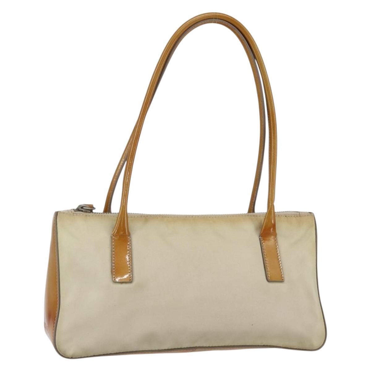 Prada Vintage Handbag Tessuto, BEIGE, NYLON, Handbag